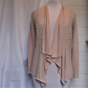 Pink Republic Open Front Lace Cardigan NWT